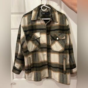 ZARA Wool Coat/Shacket, Size M